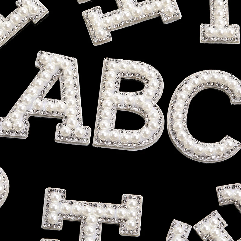 Pearl Letters Sticker With Double-Sided Tape For Crafts Decoration Accessories DIY Simple Paste White Pearl Letters Sticker