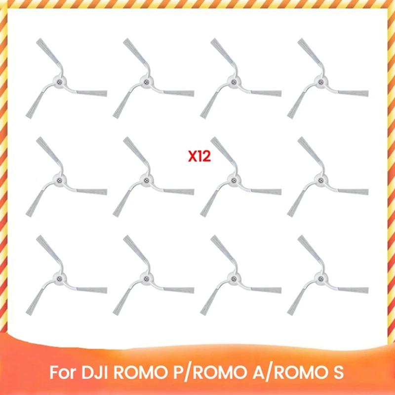 Replacement Parts Side Brush for ROMO S/ROMO A/ROMO P Robot Vacuum Cleaner Parts Edge Side Brush 12pcs