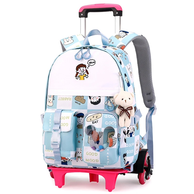 

New School Bags for Girls Plecak Trolley Mochilas Escolares Climbing Backpack Women Bag Kids' Luggage Cartable Scolaire Fille