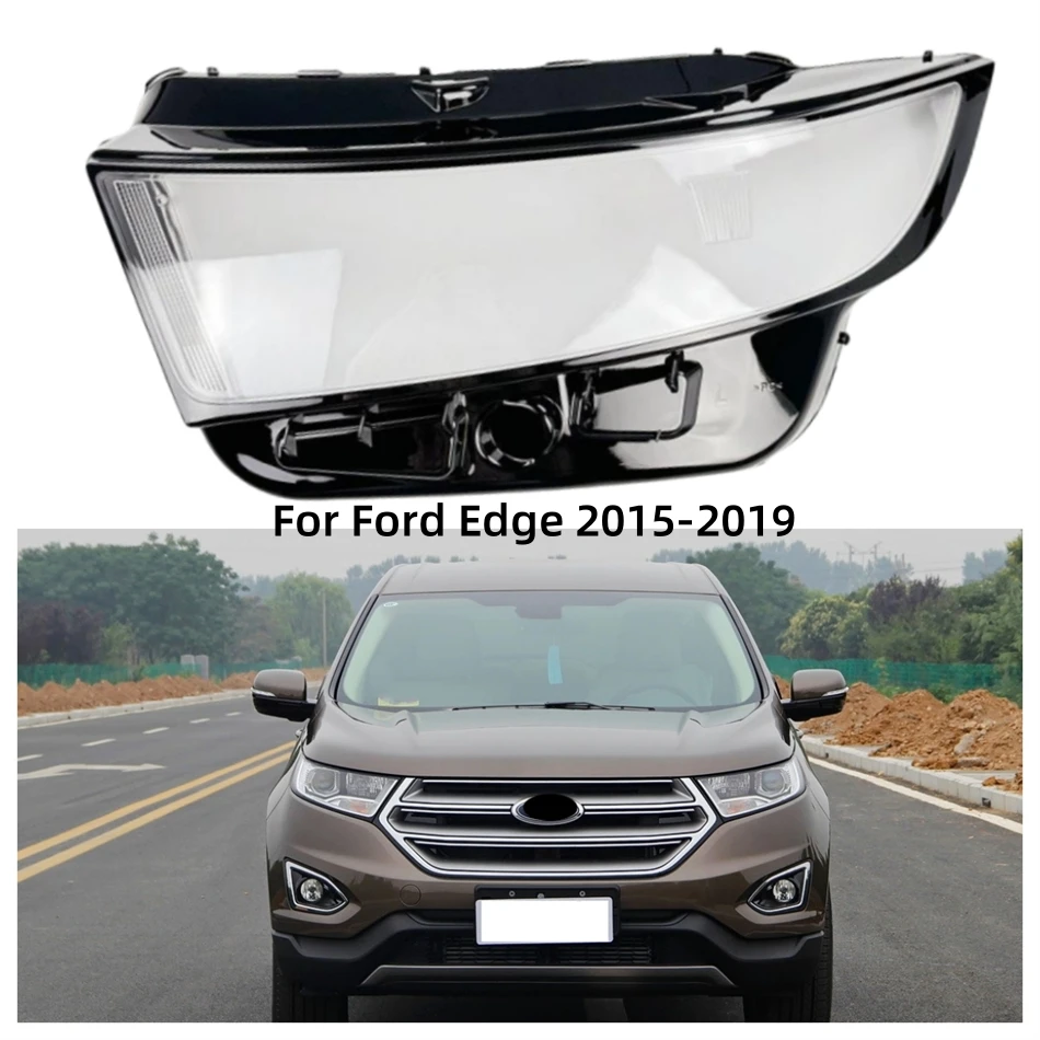For Ford Edge 2015 2016 2017 2018 2019 Car Products Auto Shell Glass Cover Car Front Headlight Lens Cover Lights Shell