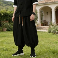 Pantalones de hombre nuevos de la marca FGKKS, pantalones holgados de estilo chino a la moda para exteriores, pantalones de senderismo y viaje para primavera, pantalones con cordón para hombre
