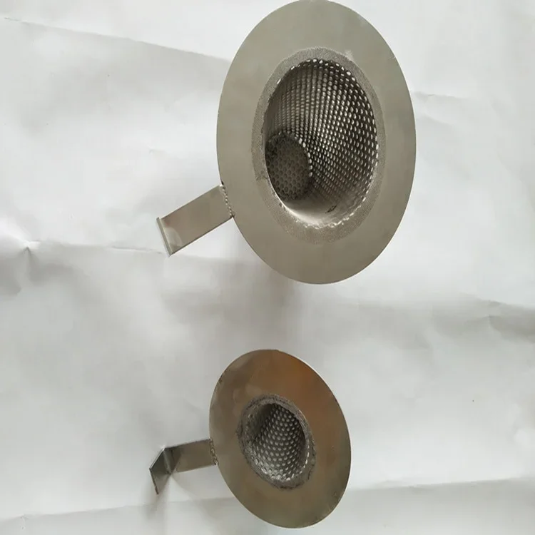 cone shape cage shape stainless steel metal perforated  conical filter strainer temporary filter mesh strainer