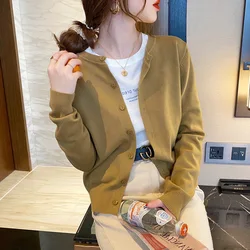 Women's Cardigan Knitted Jacket Paired with Thin Sweater New Long Sleeved Top for Women