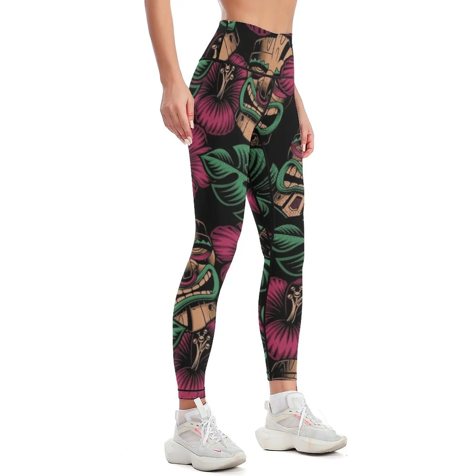 Tiki Paradise Pattern! Leggings Training pants Jogger pants Women's high waist Womens Leggings