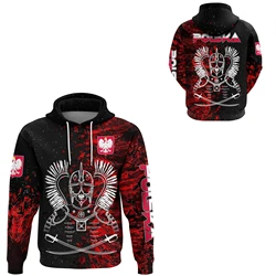 PLstar Cosmos-Sudadera con capucha para hombre y mujer, Jersey informal con estampado 3D de tatuaje personalizado, con diseño de tatuaje de Husar Cavalier, estilo Harajuku, A3