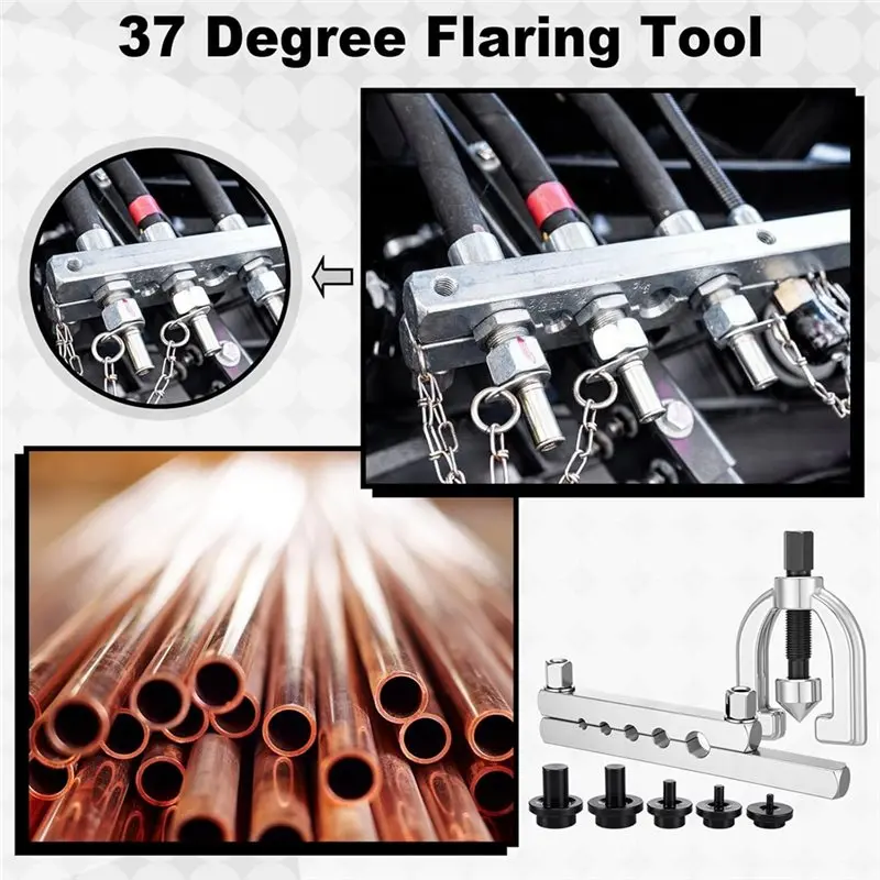 

AB15-37° Flaring Tool 37° Eccentric Single Flare Accessories For An JIC Flare Tubing Standard Tube Flaring Tool 3/16''-1/2''