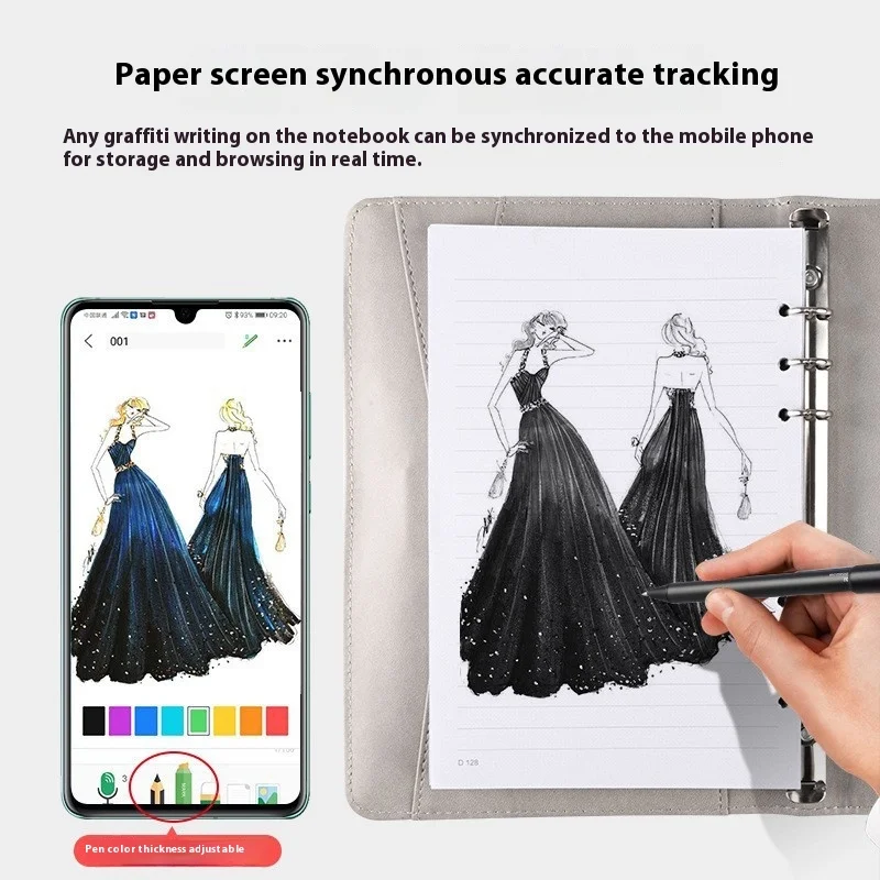 Smart Charging Notebook A5 Business Office Gift Paper Screen Sync Electronic Handwritten Notebook Loose leaf Notebook