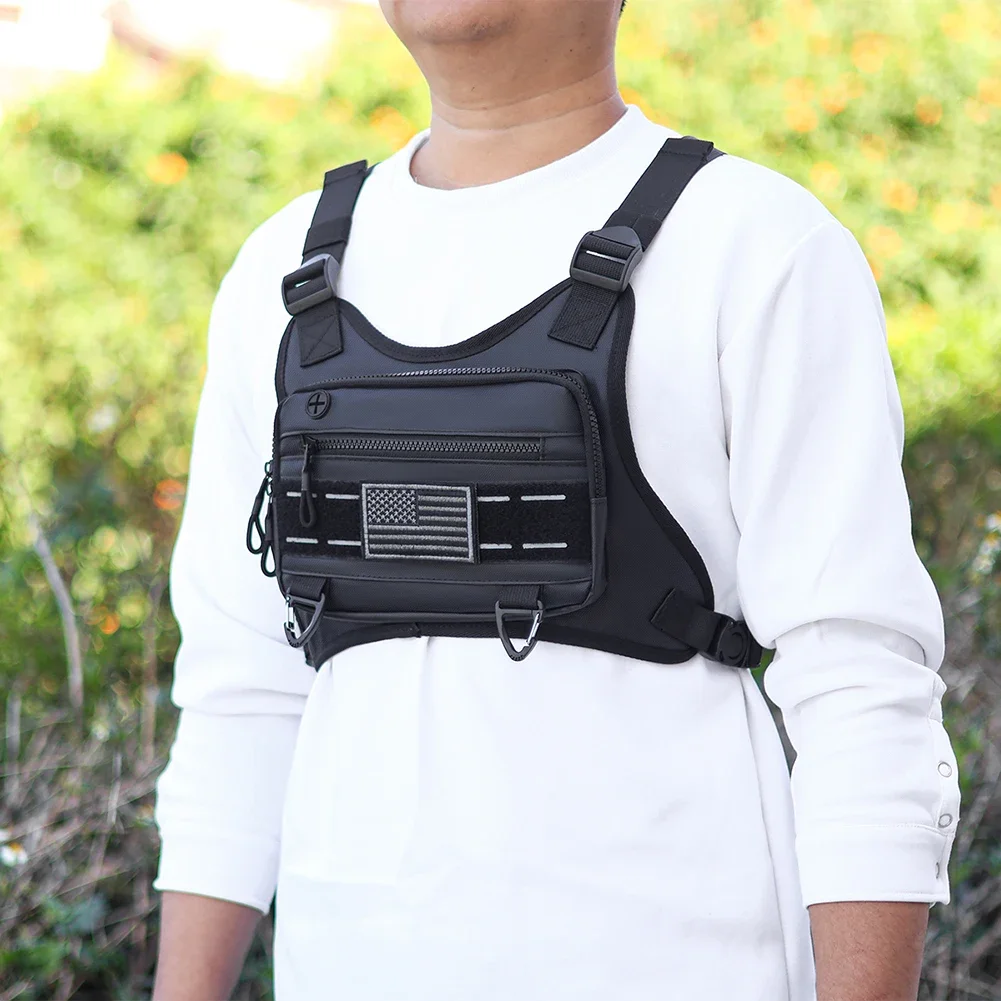 Sport Chest Bag Water Resistant Lightweight Front Chest Pack Running Vest Bag Men Woman Phone Carry Waist Bag Extra Storage Pack - view 3