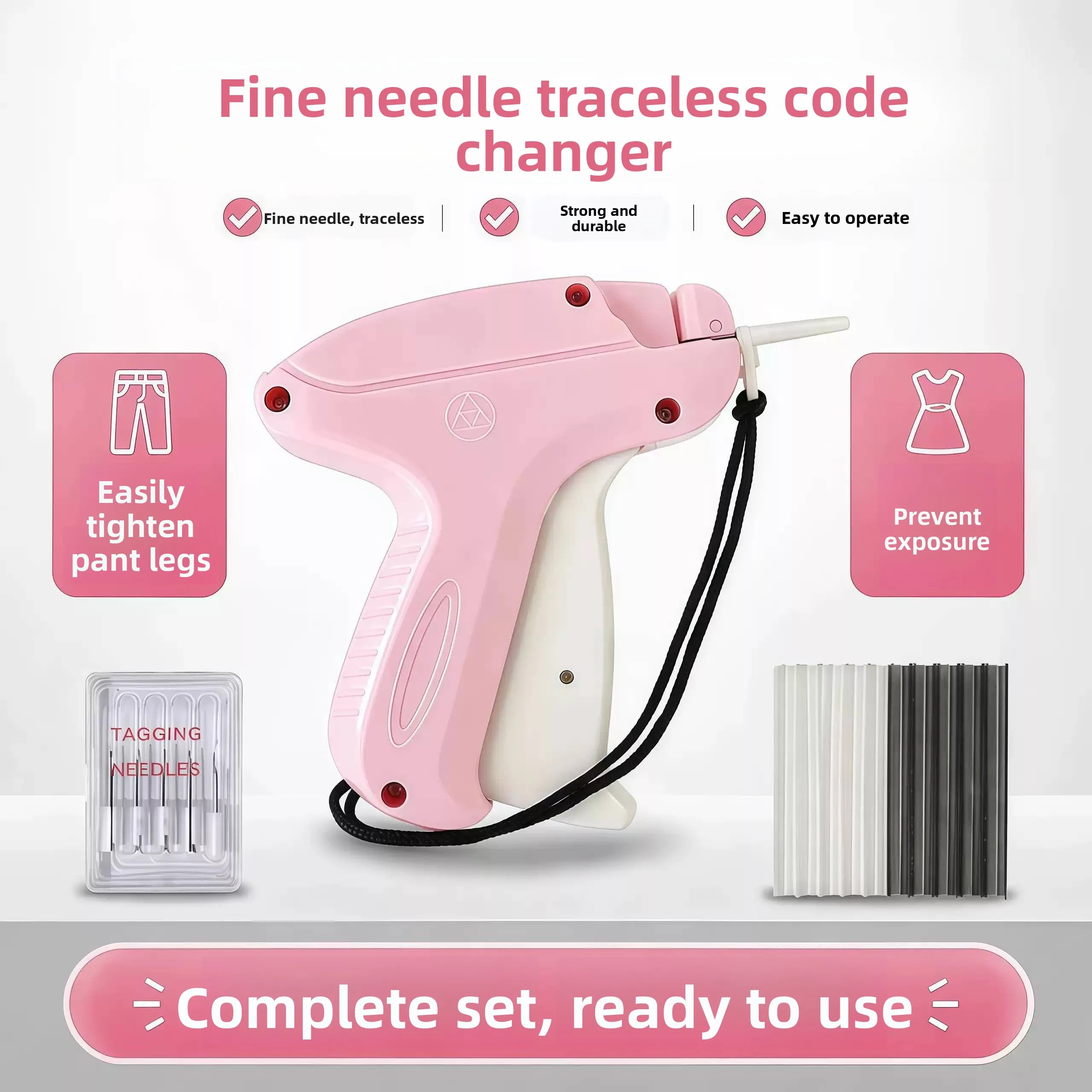 Handheld Fine Needle Tag Gun Clothing Label Gun Tag Machine for Garment Labeling Adhesive Needle Tagging Accessories