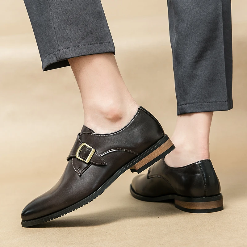 Men Classic Formal Shoes Black Brown Fashion Versatile Suit Shoes Office Business Derby Shoes Wedding Banquet Shoes Men Shoes