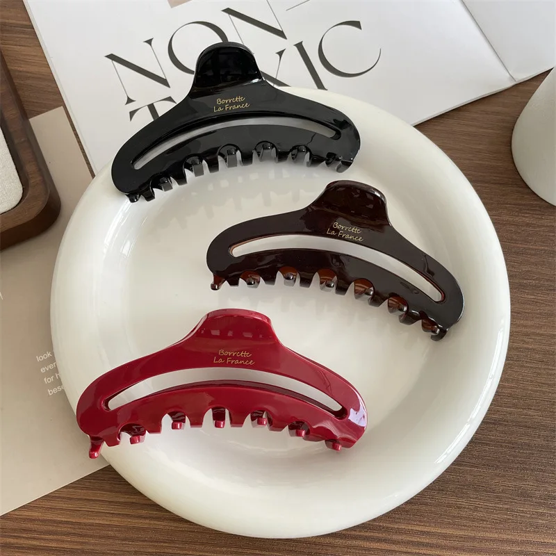 

Элегантная полая заколка для волос с уксусной кислотой для женщин, простая и стильная заколка в корейском стиле, заколка в виде акулы, аксессуары для волос