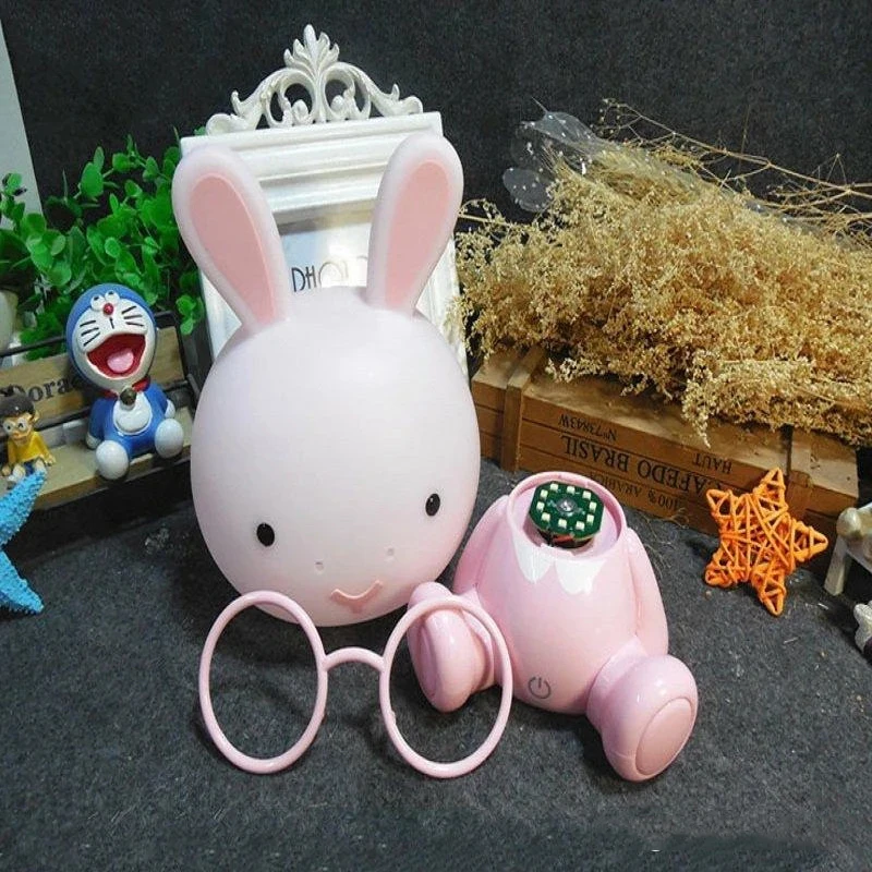 Lampada da coniglio cartone animato Animale carino Led Bambini Camera da letto per bambini Luci notturne a Led USB Regalo di Natale Decorazione da comodino Lampada da notte per la casa