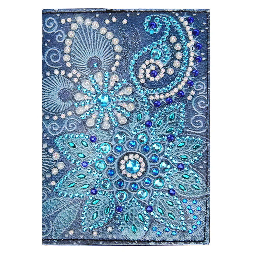 DIY Special Shaped Diamond Painting PU Leather Passport Protective Cover Crafts