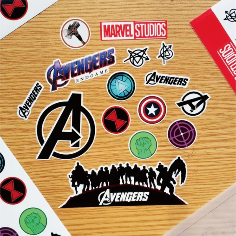 Marvel The Avengers Peripheral Movies Creative Water-Repellent Luggage Decoration Stickers Can be DIY Handbook Material Stickers