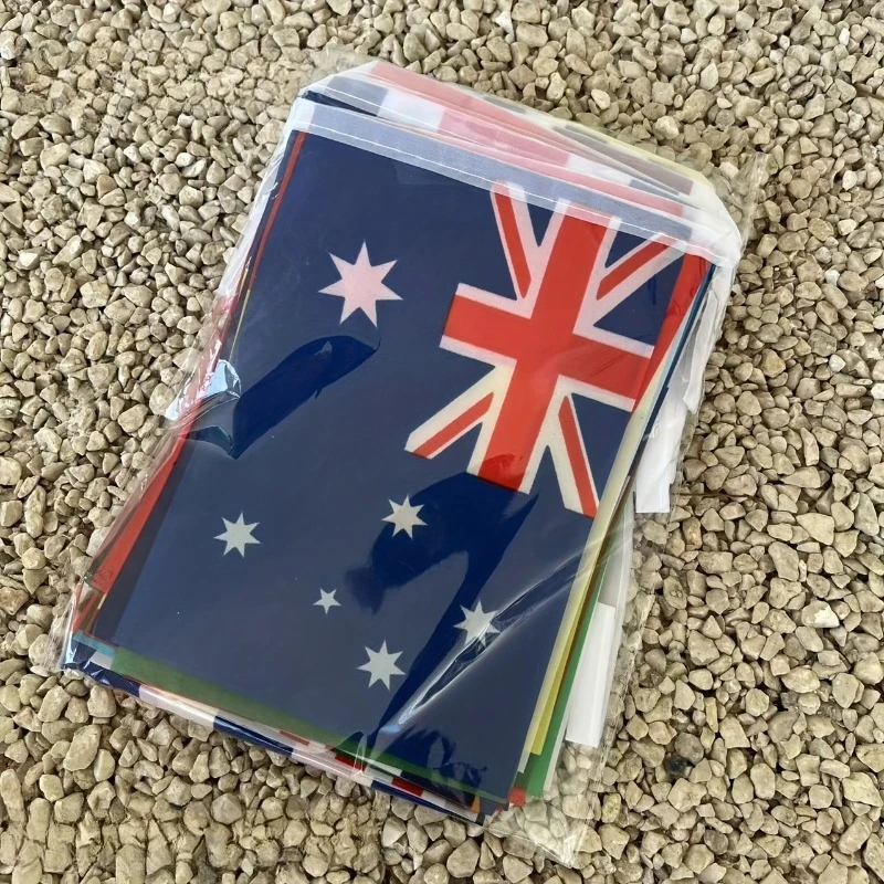 100pcs Countries Flags Set Measuring 14Cm X 21Cm (5.5 X 8.2 Inches) for Hanging As An International Flag Banner Party Decoration