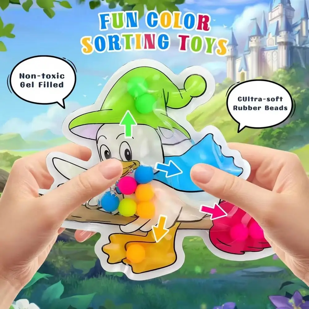 Tapis pliant drôle canard jouet à presser Classification des couleurs dessin animé canard pincement jouets doux coloré canard Fidget jouet jouets sensoriels