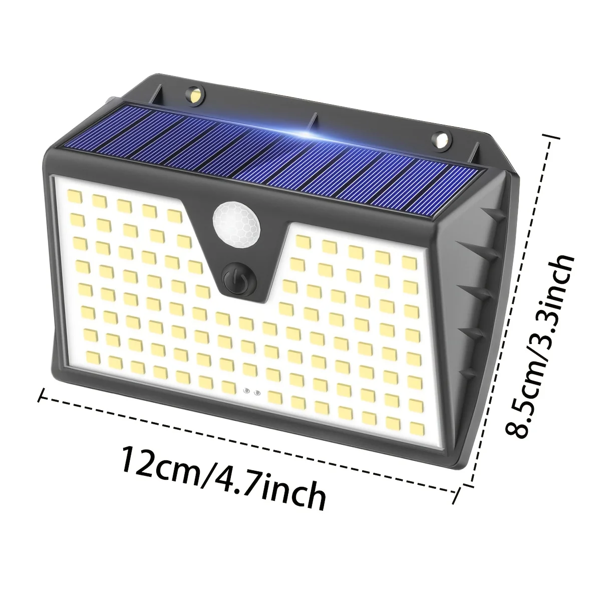 

103LED солнечные наружные настенные светильники, датчики движения для домашнего сада, двора, ворот и забора, автоматическое включение/выключение управления освещением с длительным Wo