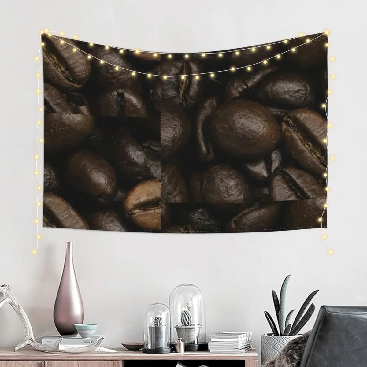 Image: Coffee beans (close, macro) Tapestry Decoration For Home Art Mural Decorations For Room Tapete For The Wall Tapestry