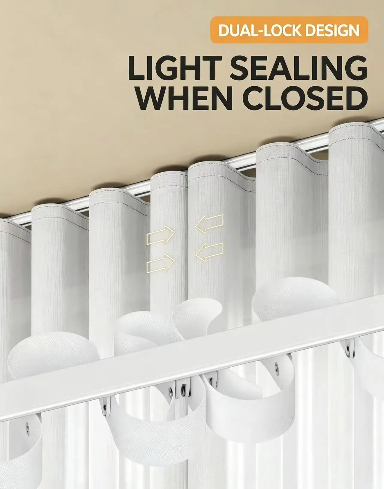 Ultra-thin S-fold curtain track with motor, flexible ceiling-mounted guide rail, suitable for interior sliding windows, with lig