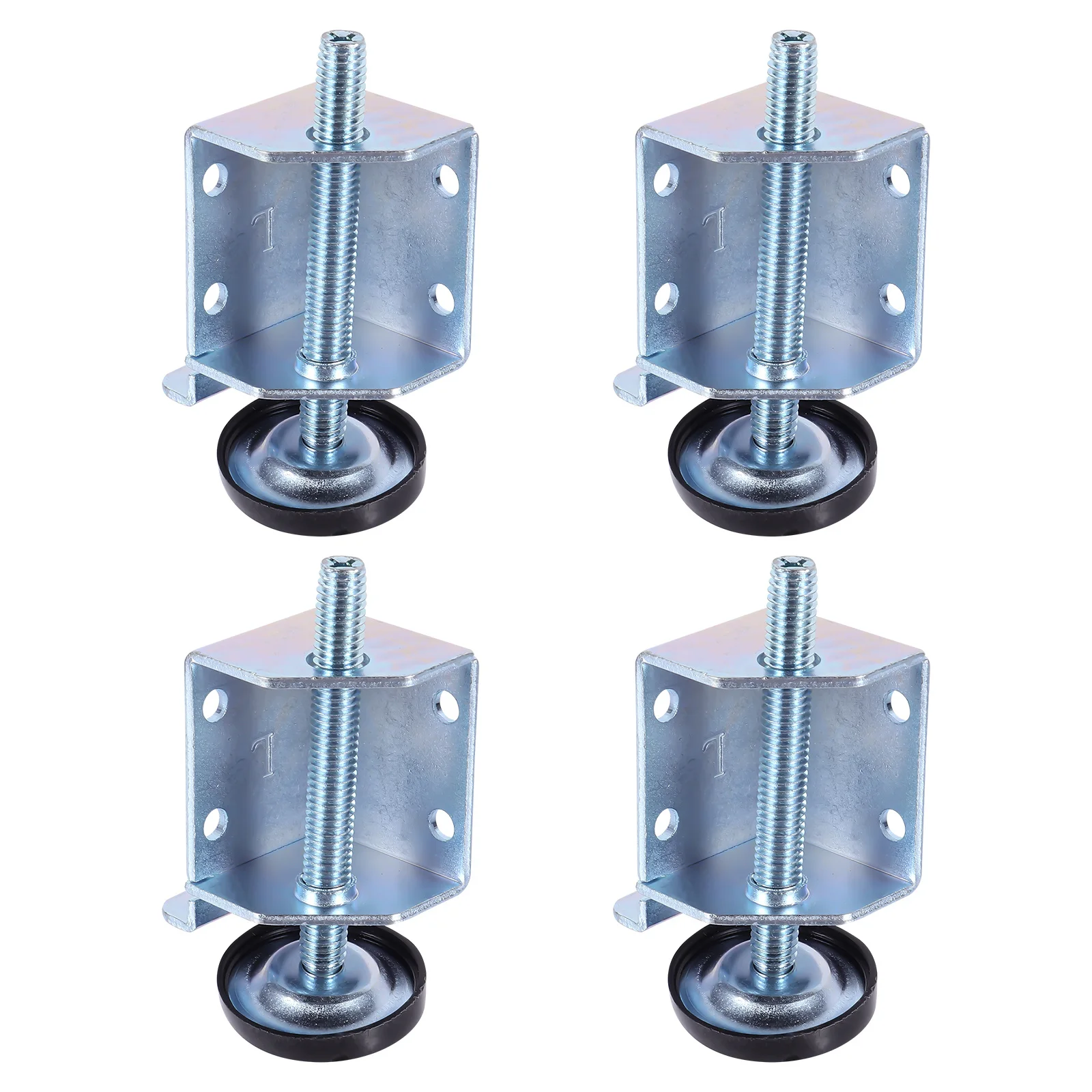 Piedini livellanti per gambe per mobili resistenti regolabili da 4 pezzi per unità di scaffalature per banco da lavoro per tavolo livellatore per gambe dell'armadio