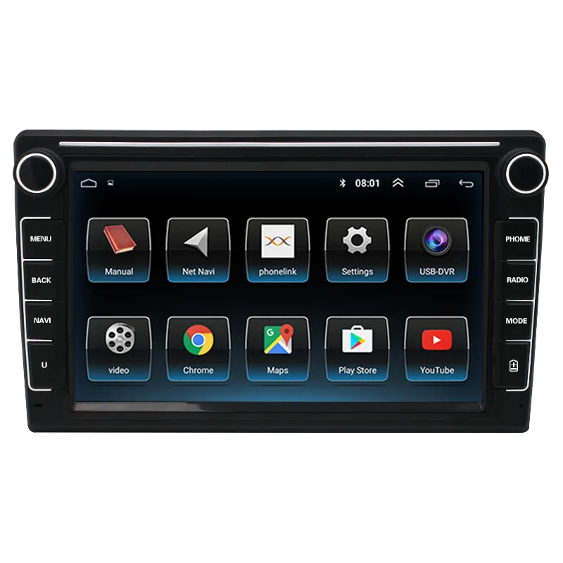 Android Car Radio 8 Inch Multimedia GPS Navigation HD Video Quad Core Wifi Internet Reverse Image Universal Car Stereo