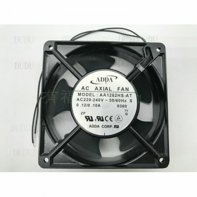 D D  1 pcs  for ADDA Fan AA1282HS-AT AC 220V 0.12A 120*120*38MM 2 Wire Aluminum frame fan