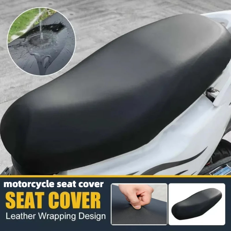 

Универсальные чехлы для сидений мотоциклов, водонепроницаемые, из искусственной кожи, с защитой от царапин, для сидений мотоциклов и мопедов.