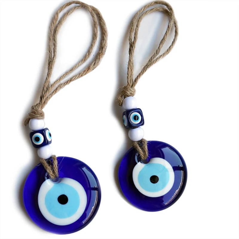 Turkish Blue for Evil Eye Beads Pendant Wall Hanging Decor Garden Home for Protection Living Room Car Decorations