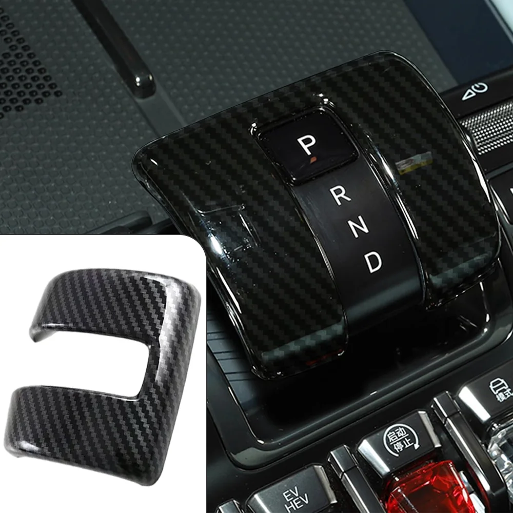 

Gear Shift Knob Decorative Cover For BYD Shark 6 2024 2025 2026 Car Gear Shift Knob Decorative Cover Sticker Carbon Fiber Style