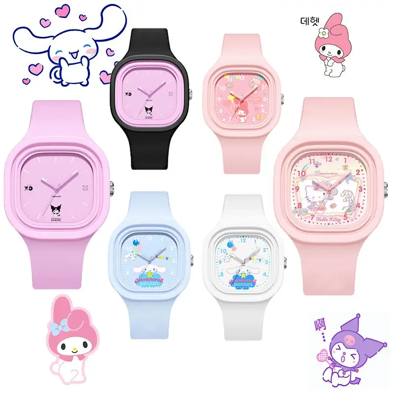 

Sanrio Hello Kitty Watch Cartoon Pochacco Cinnamoroll Kuromi Electronic Watches Smart Cute Clock Bracelet Anime Student Kid Gift