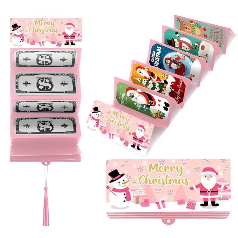 New Santa Claus Money Box - 10-Slot Red Envelope for Christmas Surprise Party & Cash Storage