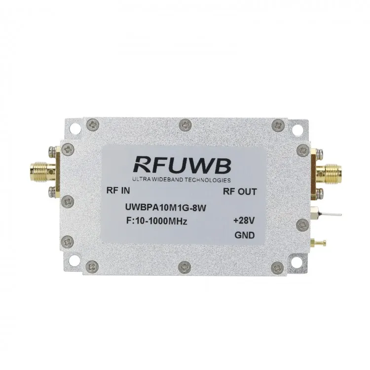 RFUWB UWBPA-10M1G-8W 10-1000MHz Broadband RF Power Amplifier 8W UWB RF Power Amp Module