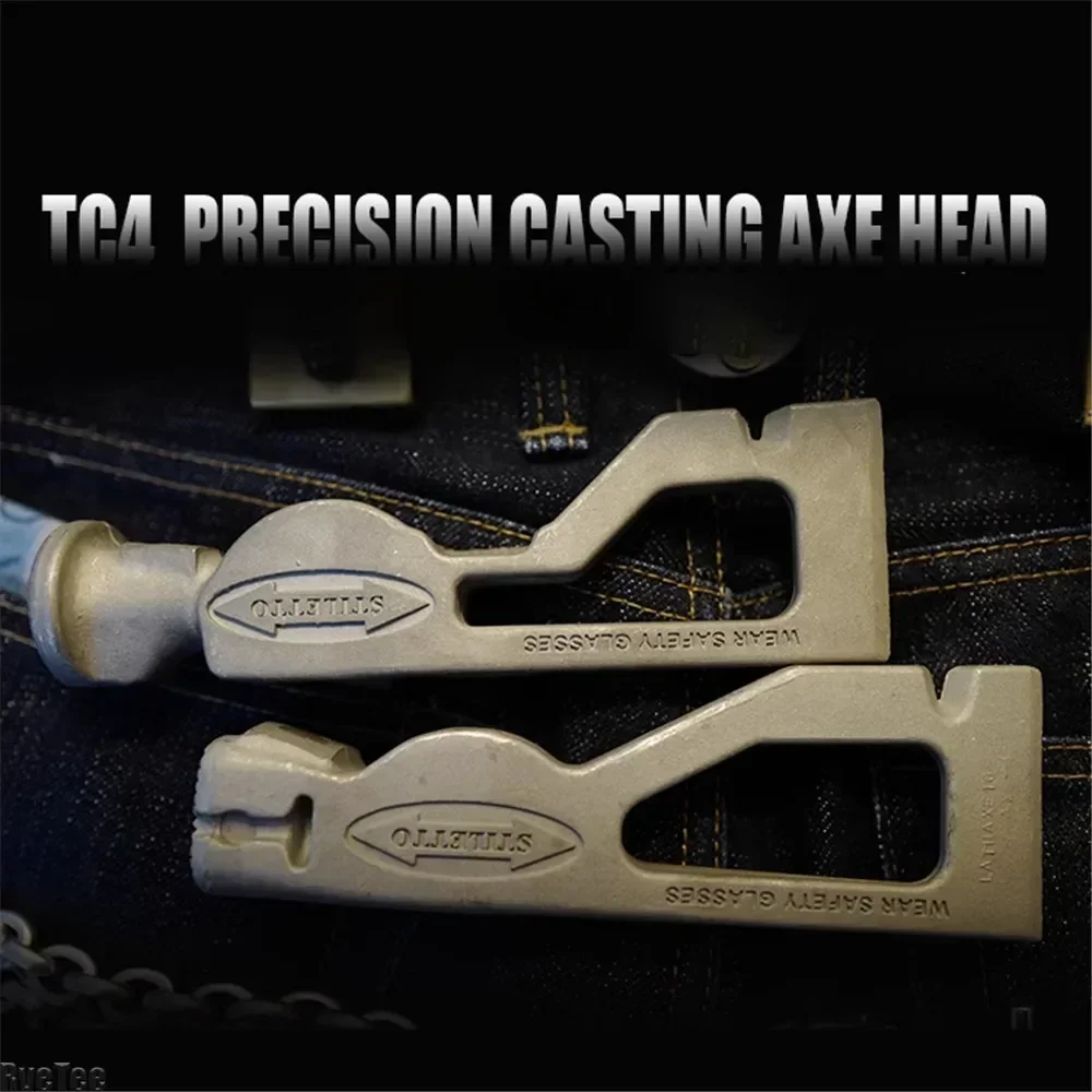닦이지 않은 TC4 티타늄 합금 도끼 머리 목재 절단을위한 닦지 않은 배아 도끼 야외 실내 목수 남자 선물 핸드 툴