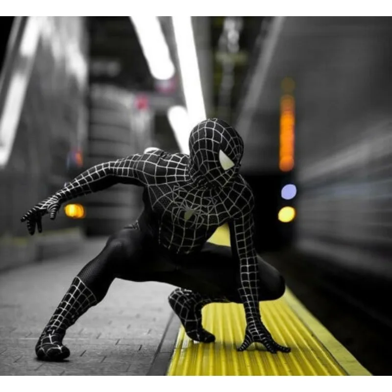 زي تنكري لبطل خارق من مارفل للأطفال ، سبايدرمان ، بدلة جسم سبايدرمان ، كرنفال الهالوين ، بدلة زمبنتاي للحفلات ، بالغ