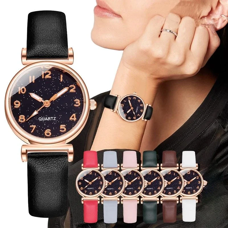 

Quartz Watch Leather Strap Simple Design Dial Small Fashion Women Wristwatch Casual Watch Relojes Para Mujer Часы Женские 시계