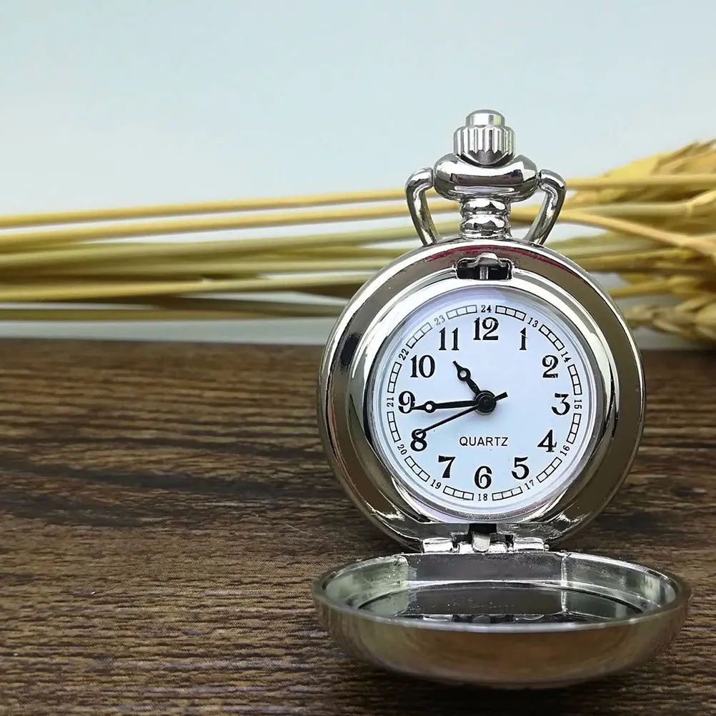 Retro Pocket Watch Vintage Quartz Christmas Bell Design Zinc Alloy Elegant Outdoor Gift Accessory Pocket Watch
