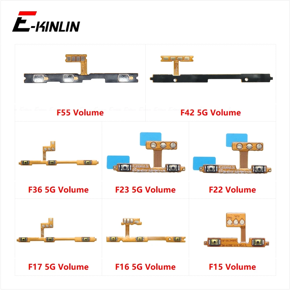 Power On Off Volume Key Button Flex Cable For Samsung Galaxy F55 F42 5G F36 F23 F22 F17 F16 F15 F14 4G F13 F12 F06 F05 F04