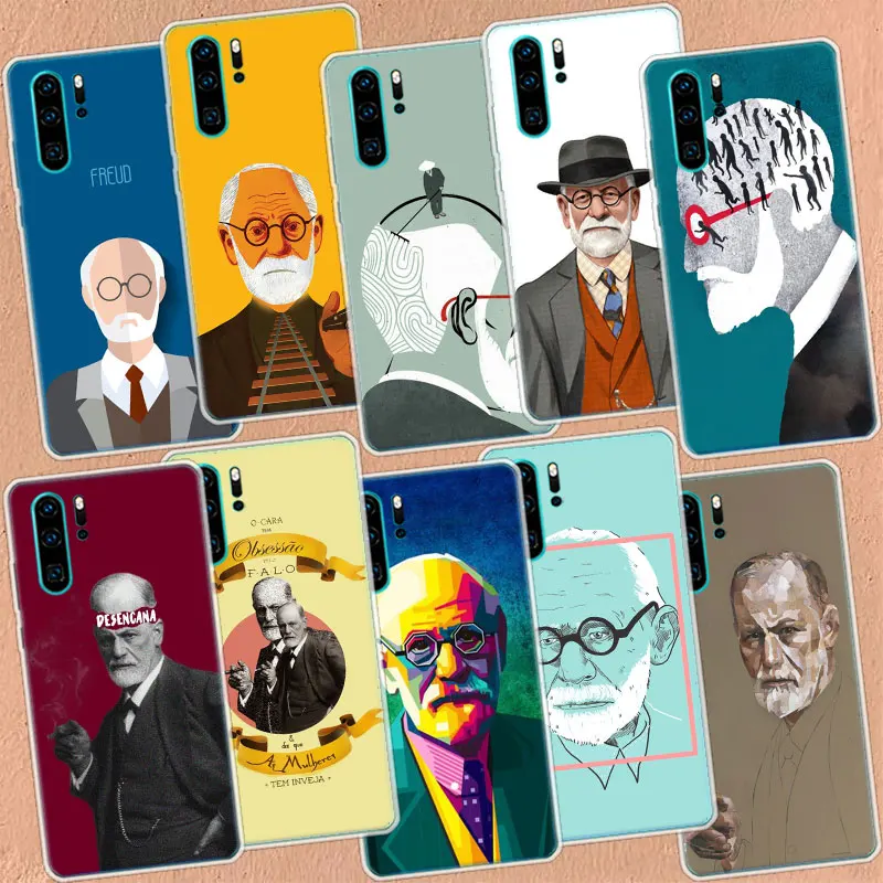 Sigmund Freud founder of psychoanalysis Phone Case For Huawei P50 Pro P40 P30 Lite P20 P10 Coque Mate 10 Lite 20 30 40 Pro Cover