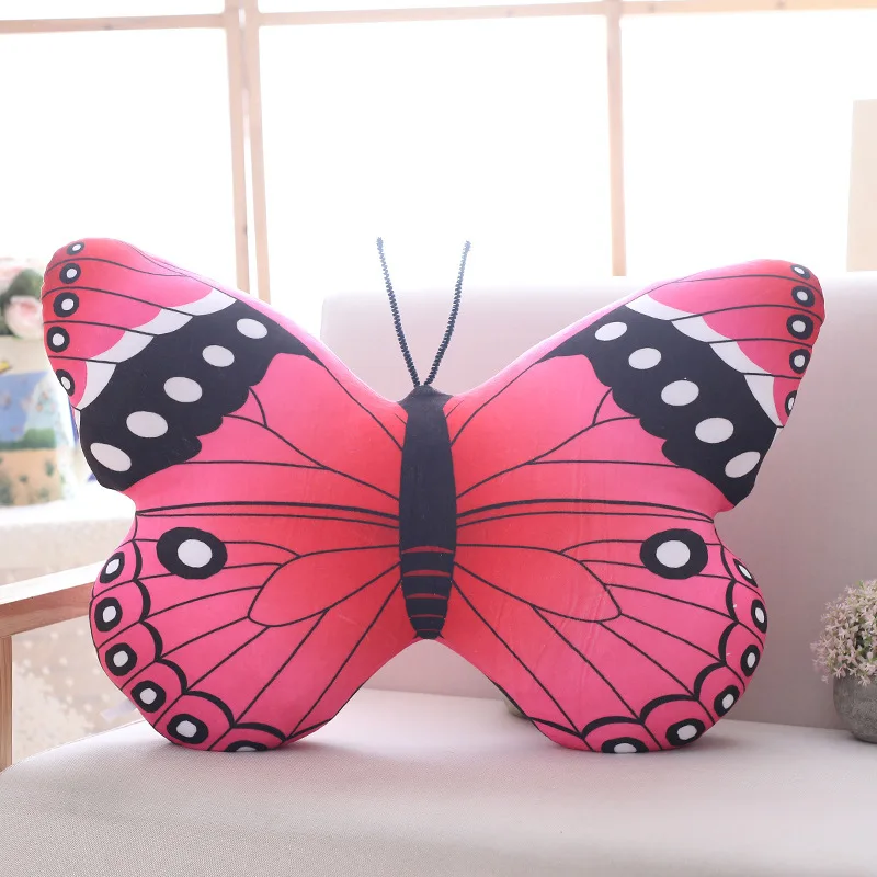 New Printed Butterfly Children Plush Toy Doll Soft Pillow Sofa Cushion