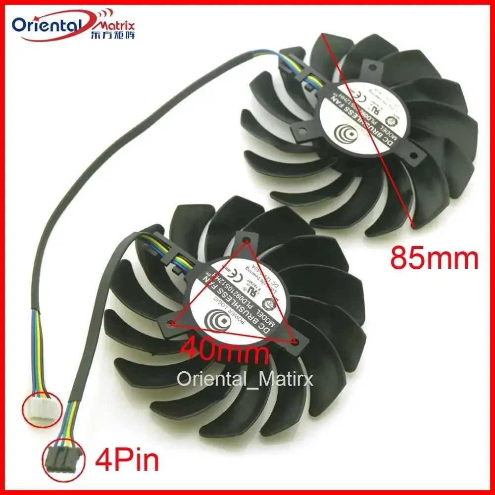 

PLD09210S12HH 85 мм 12 В 0,40 А 4-контактный вентилятор VGA для MSI RTX 2080 RTX 2070 TRX 2060 VENTUS охлаждающий вентилятор для видеокарты