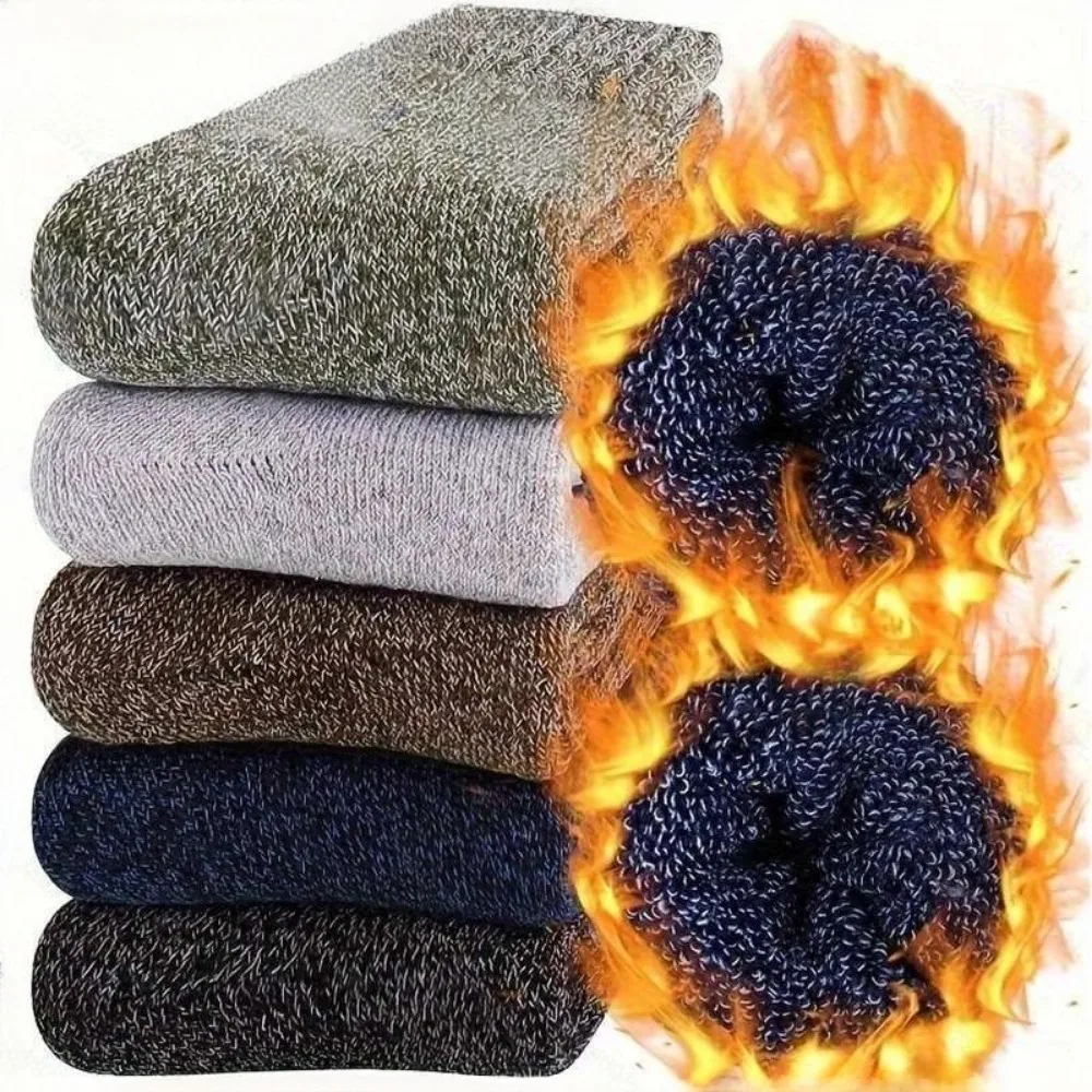

1Pairs Merino Wool Socks for Men Super Thick Hiking Man Thermal Sock for Colder Weather Men's Socks Wholesale 2026 Hot Sale Sock