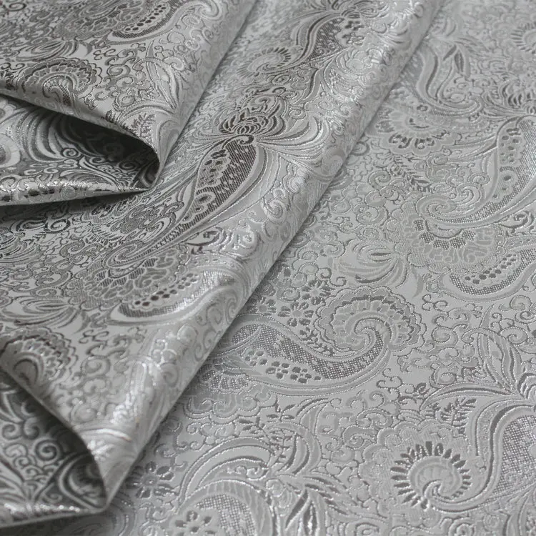 Chinese Style Cheongsam Mongolian Robe Clothes Hanfu Stage Film and Television Edging Decorative Handmade Jacquard Satin Fabric