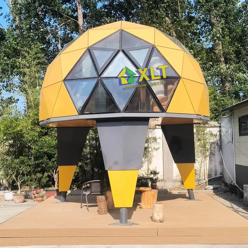 CE Certification New Design Geodesic Dome Glamping Tent for Party Event With Bathroom