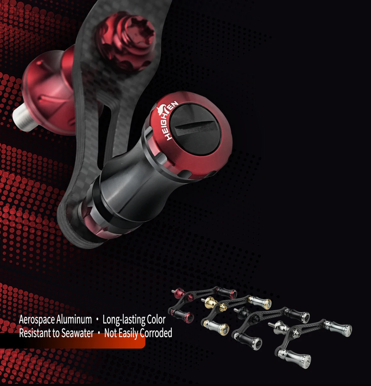 HEIGHTEN Spinning Carbon Reel Griff 90mm für Shimano Daiwa – Detail 2