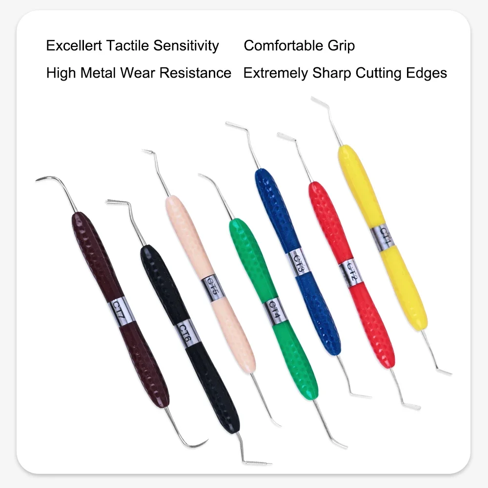 ELIJAH Dental Silicone Handle Resin Filler Kit Aesthetic Restoration Kit for Resin Knife Spatula 134°C Autoclavable Dental Tools