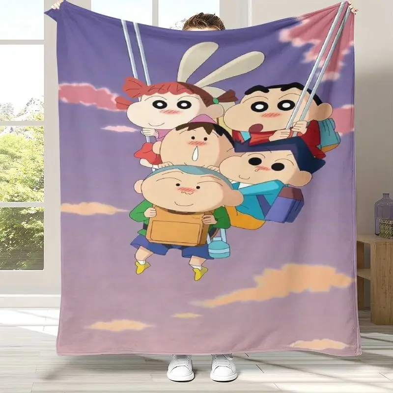 Cute C-Crayon Shin-chans Cartoon Soft Flannel Throw Blanket,Cozy Blanket for Bed,Sofa,Living Room,Picnic,Home Decor,Gift Kids