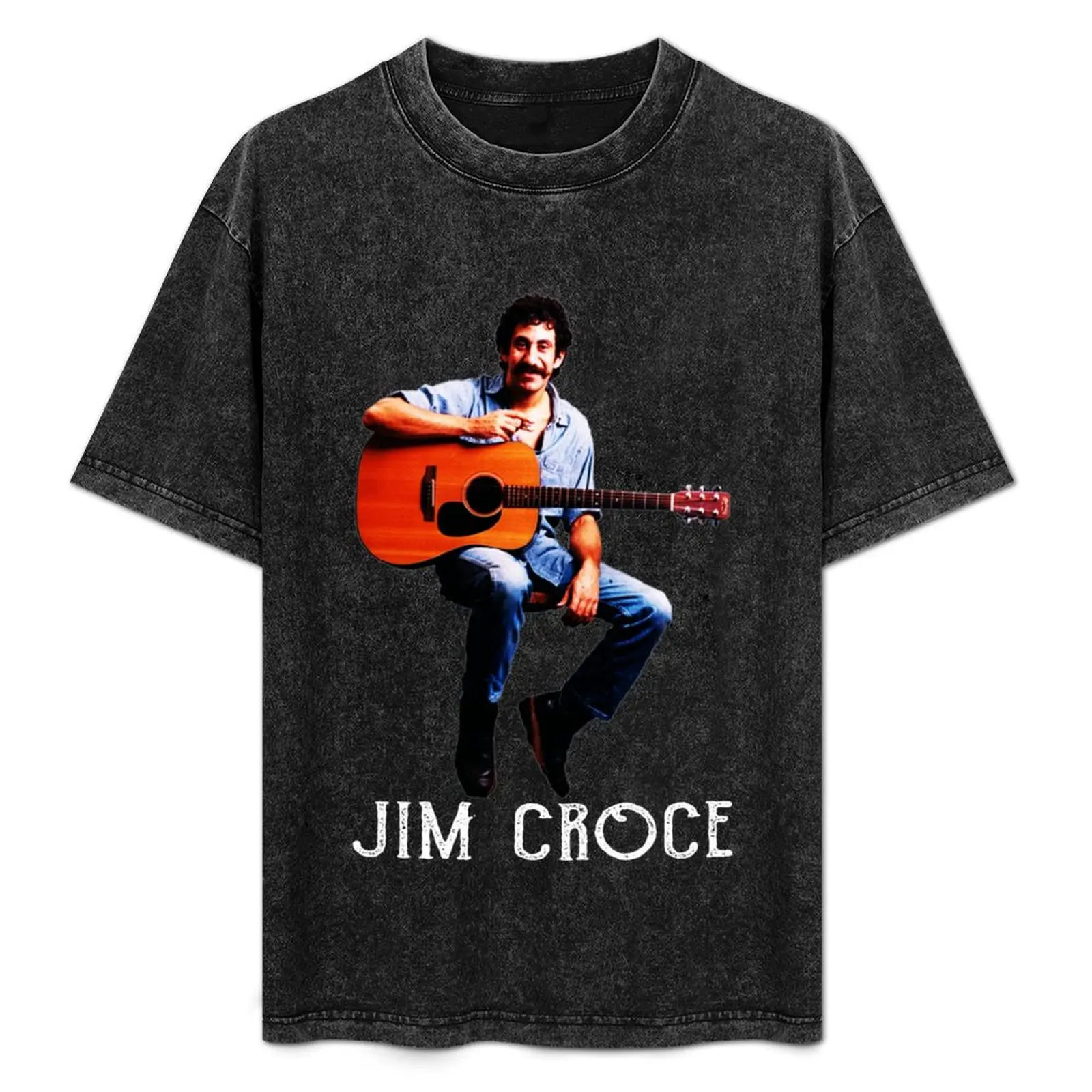 

Classic Guitar Jim Art Croce Music T-Shirt Casual Basic Street Style T-Shirt