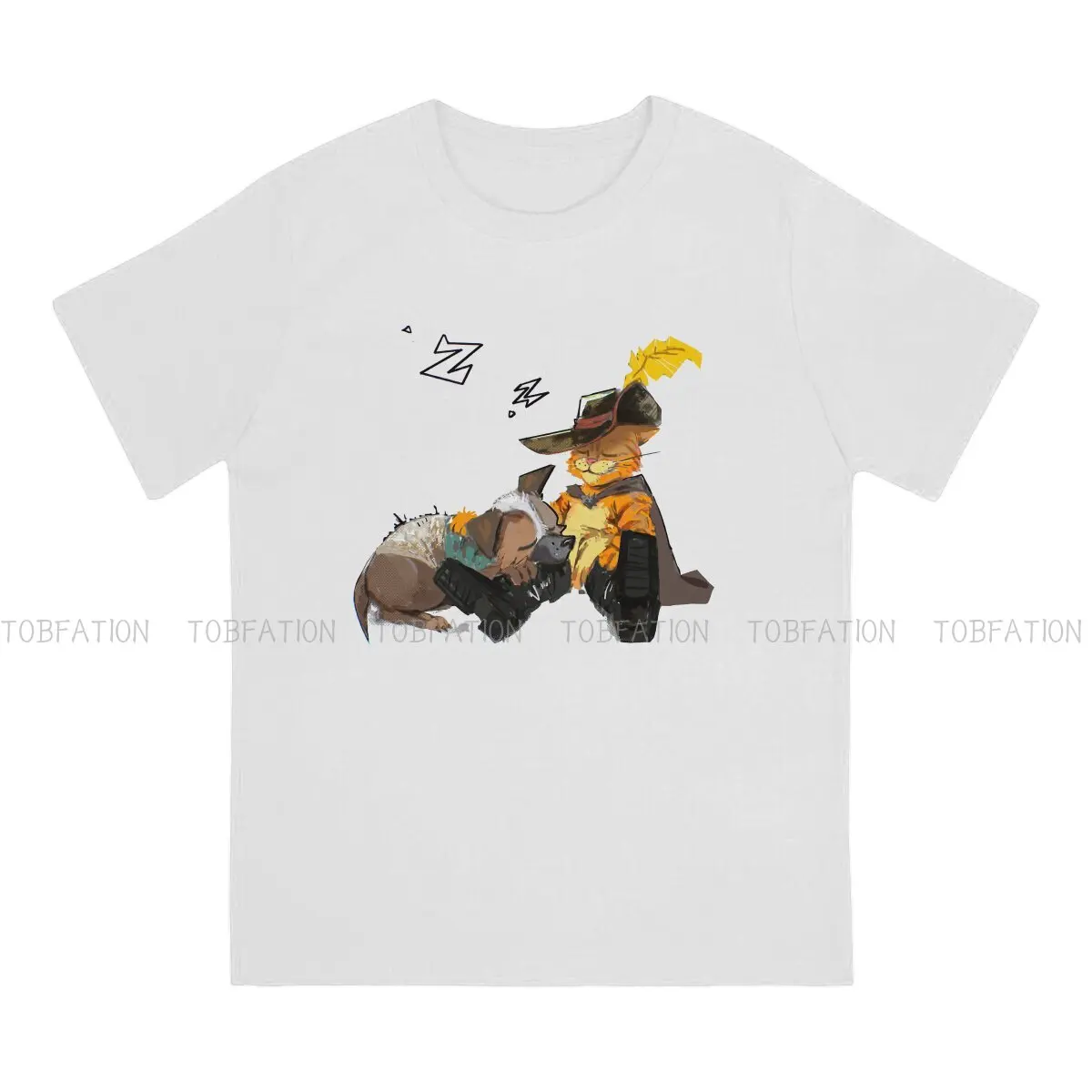 Puss In Boot：The Last Wish TShirt for Men Perrito And His Friend Humor Leisure Tee T Shirt Novelty Trendy Fluffy