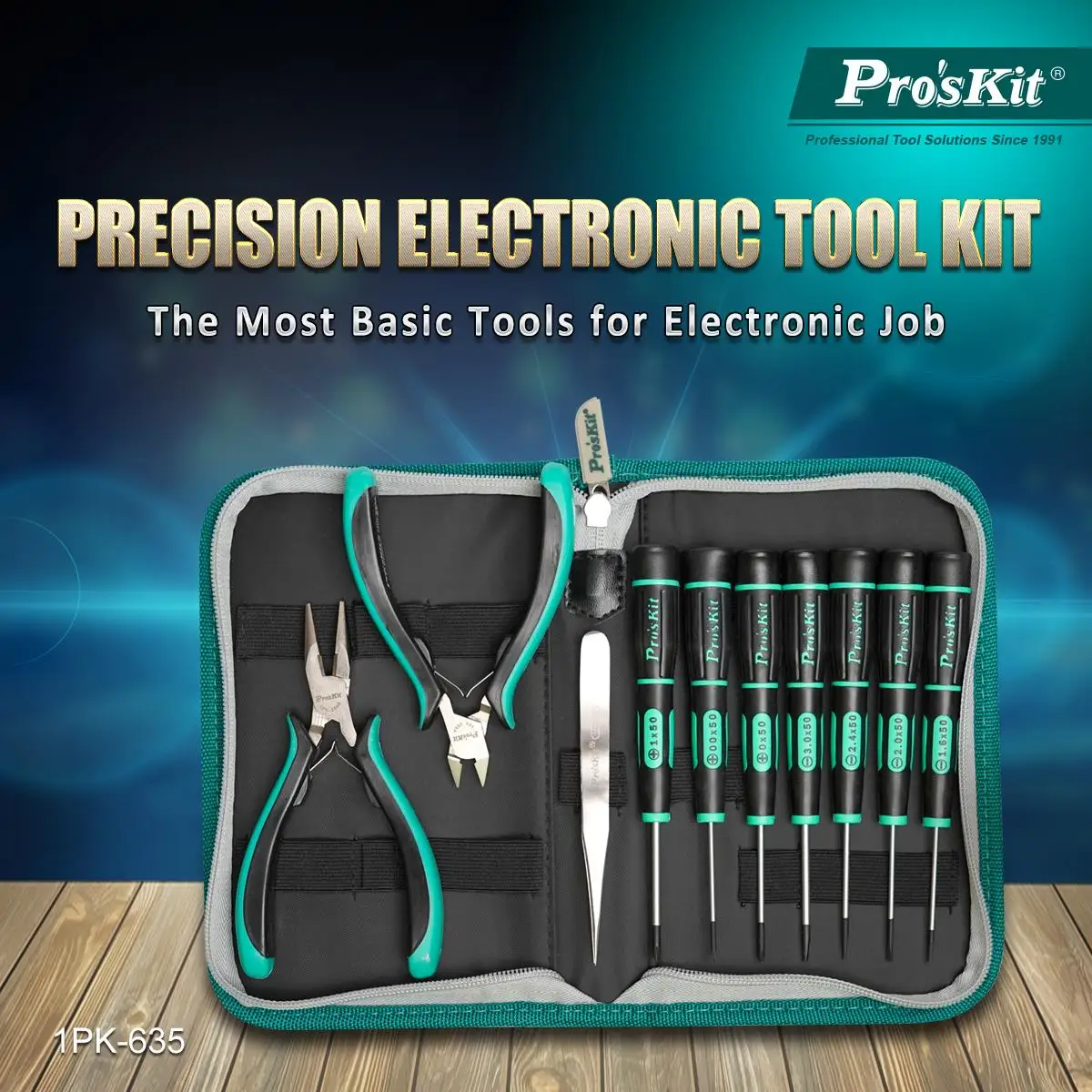 

Pro'skit Basic Electronic Digital Tool Set For 3C Products Appliance Repair Tools Screwdriver Pliers Tweezers Hand Toolkit