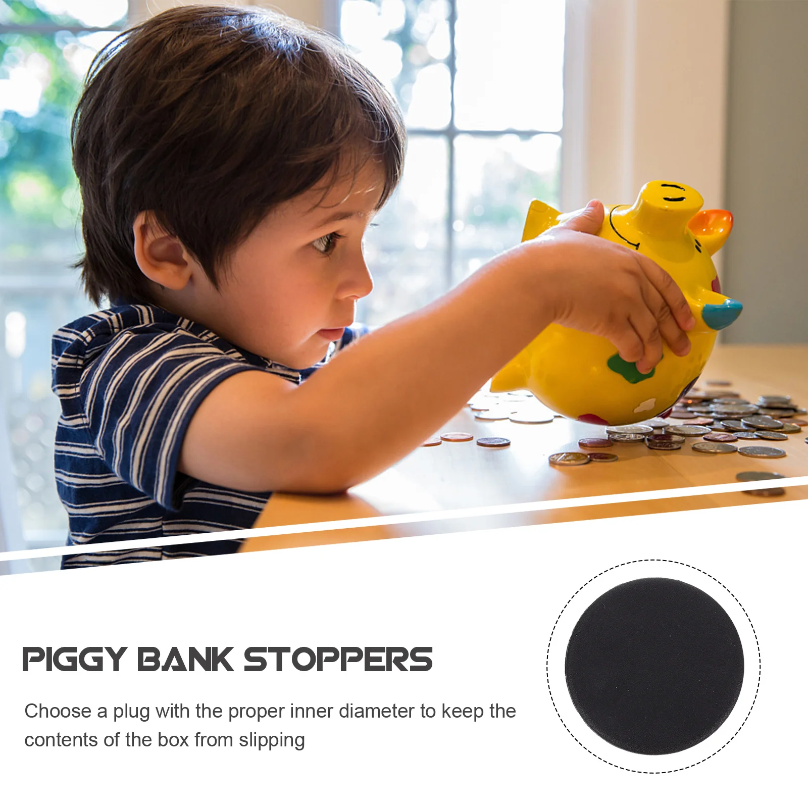 

20 pcs Plastic Plug Hole Stoppers For Piggy Bank Bottom Covers Lightweight Round Plugs Saving Box Container Protection